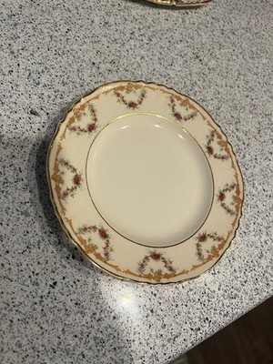 bread butter plates china made in American, good condition, porcelain, gold trim