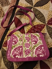 Vera Bradley Cross Town Cross Body Julep Tulip Faux Leather Trim