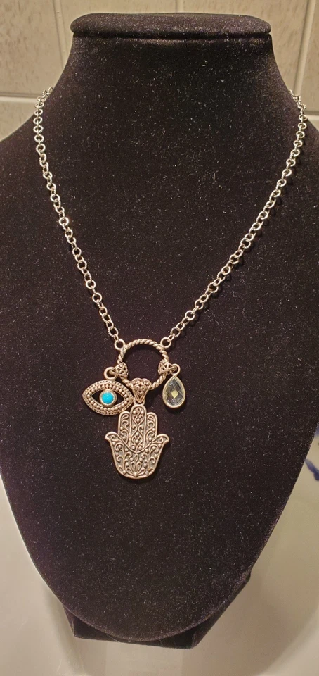 COLAR AMULETO HAMAS EVIL EYE - Imagem 3 de 4