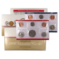 1986 Uncirculated Coin Set U.S Mint Original Government Packaging OGP