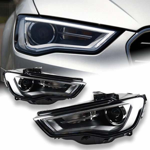 Led Lighttube Scheinwerfer Set Schwarz FüR Audi A3 8V 2012–2016 Led Tagfahrlicht-image