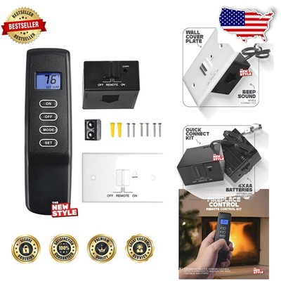 Upgraded Fireplace Remote Thermostat Kit, Millivolt Gas Valve Control, Blue B...