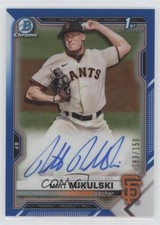 2021 Bowman Draft Chrome Pick Blue Refractor 83/150 Matt Mikulski Auto 0mg5