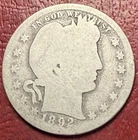 1892-S Barber Quarter. Better Date. Free Shipping