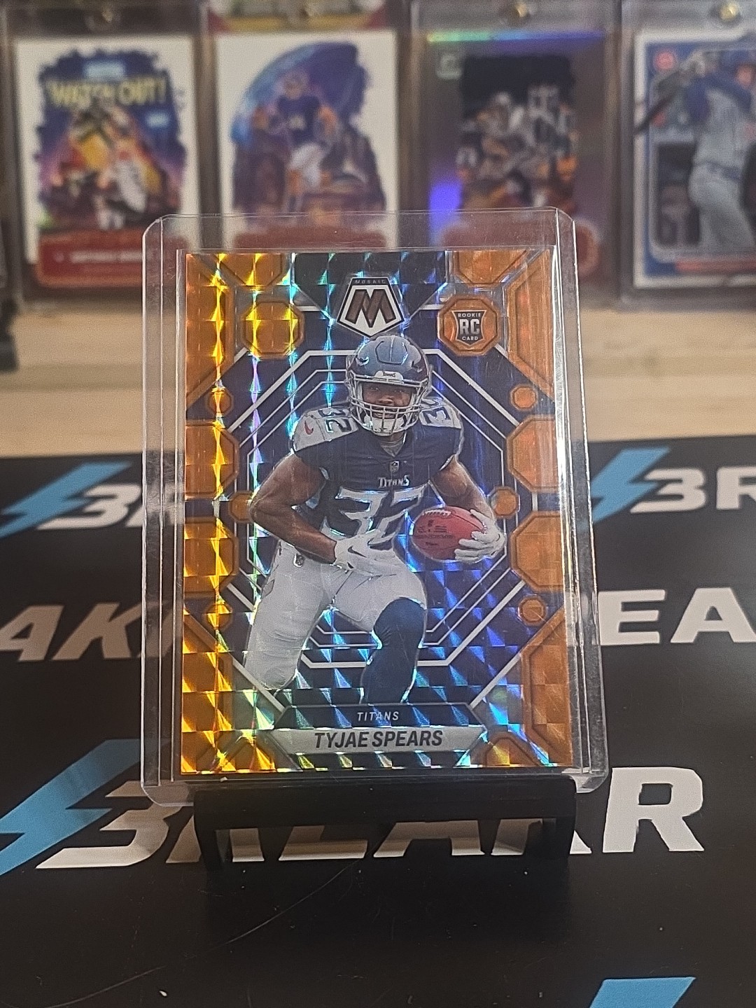 Tyjae Spears 2023 Panini Mosaic Orange Prizm Rookie /199 #369