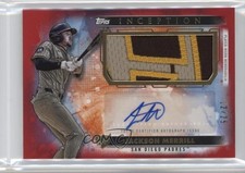 2024 Topps Inception Red /25 Jackson Merrill #APC-JM Patch Auto 0v33