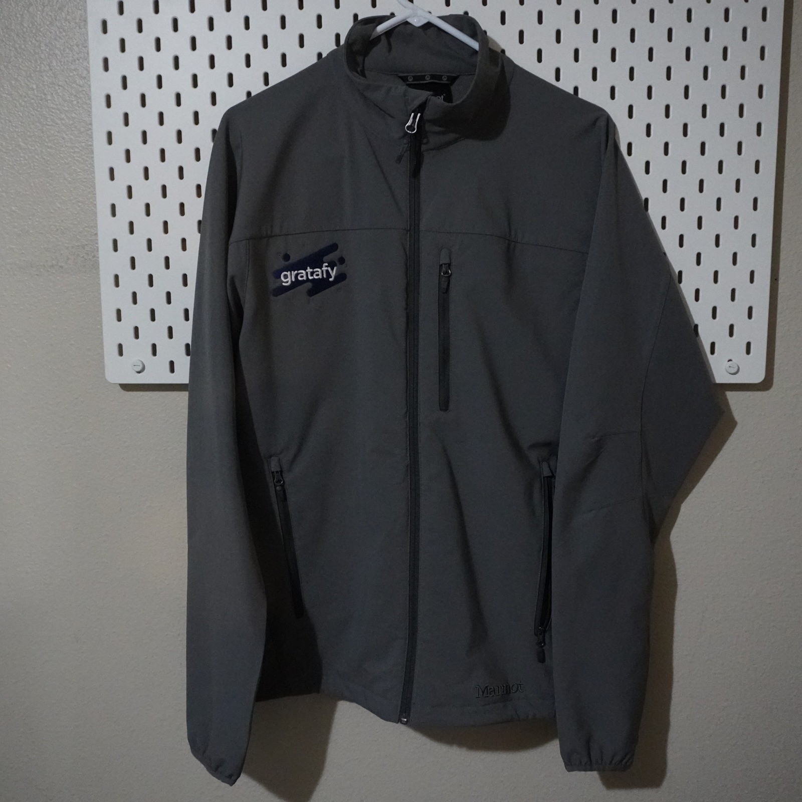 Marmot Gray Softshell Jacket Full Zip Lightweight… - image 1