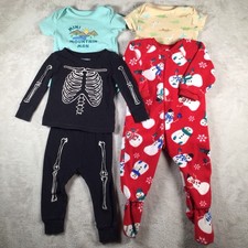Lot of Baby Boy Clothes 9-12 Months Bodysuits, Footed Sleeper, PJs Pajamas- READ