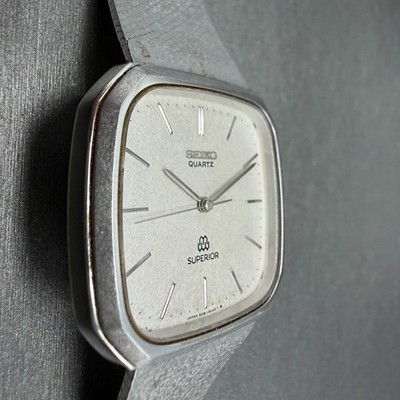 Seiko Superior Watch Men 32mm Silver Dial Silver Tone Octagon READ