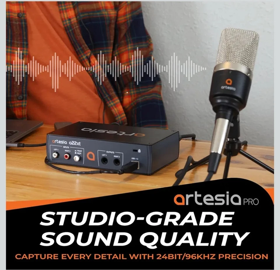 Artesia A22xt USB Audio Interface With 24Bit/96khz High-Resolution Recording,  - Image 4 of 4