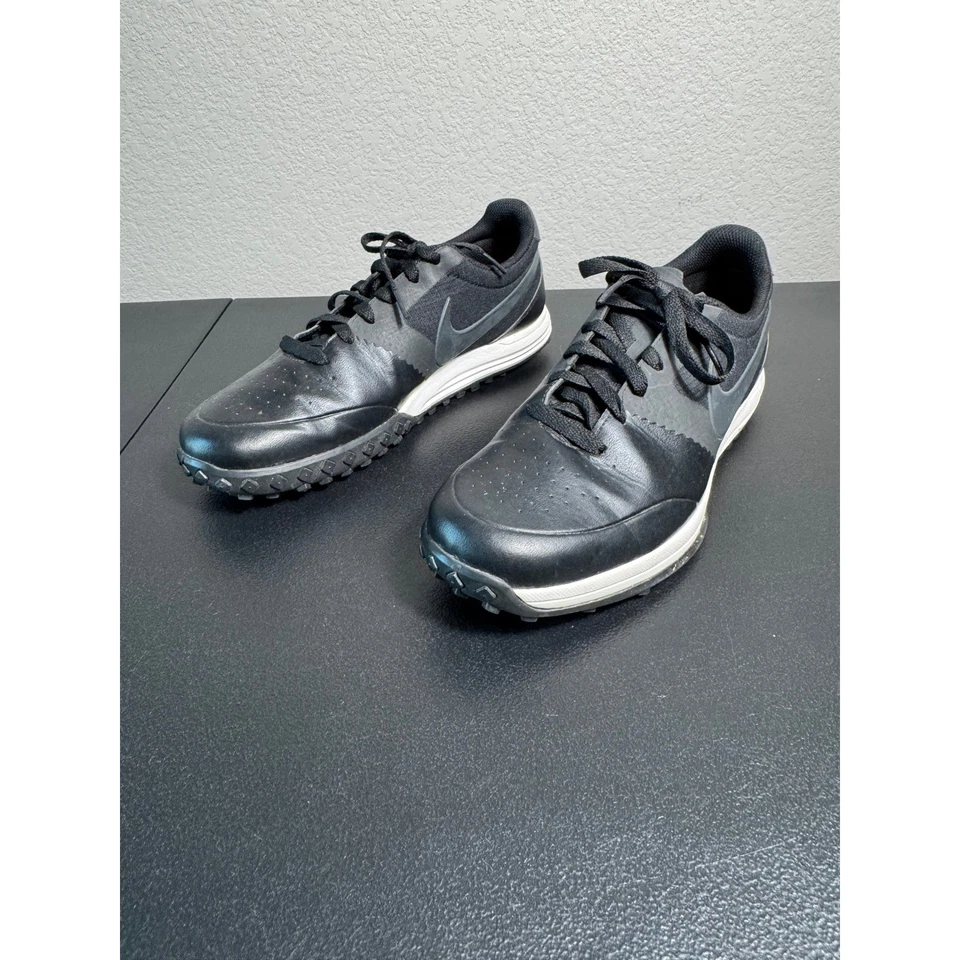 Nike Lunar Mont Royal Golf Shoes Black Leather Mens Size 8 Athletic Sneakers - Image 3 of 4
