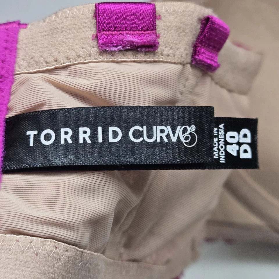 Sujetador Torrid Curve para mujer 40DD rosa push up sin tirantes con aros varias vías LEER Foto 4 de 4