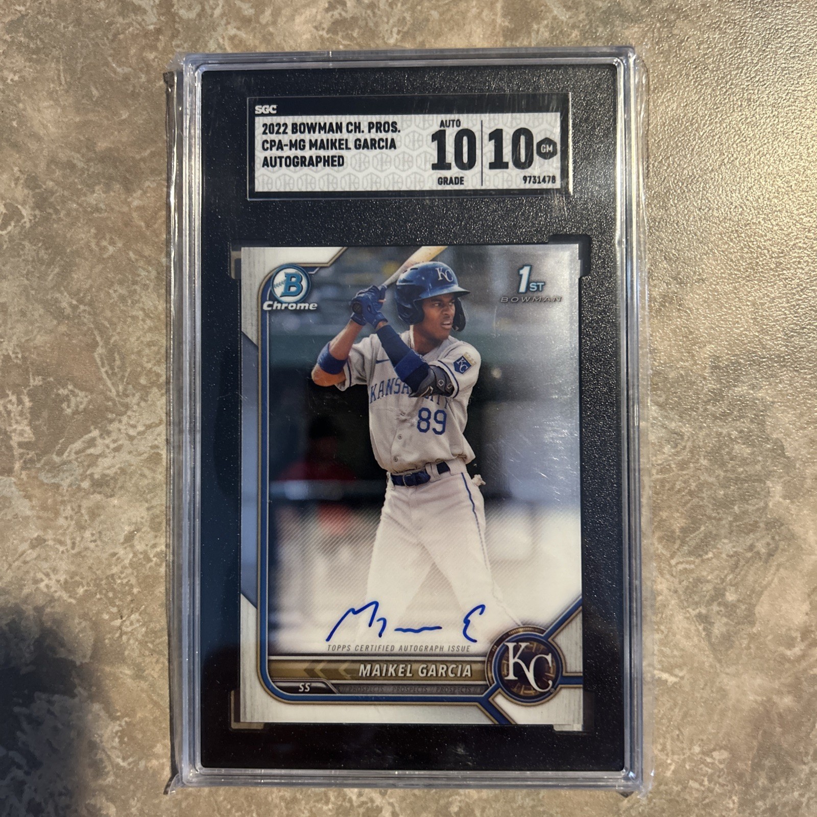 Maikel Garcia 2022 Bowman Chrome #CPA-MG Prospect Auto (1st) Price 