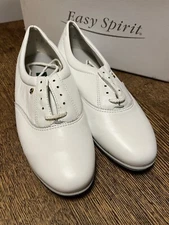 NEW NOS Vtg Retro Easy Spirit Motion Ladies White Leather Walking Shoes Sz 7