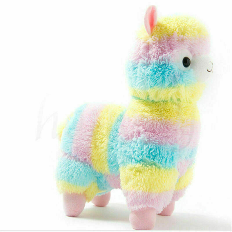35CMCute Kids Rainbow Alpacasso Kawaii Alpaca Lama Arpakasso Soft Plush Toy Gift