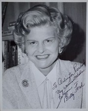 Betty Ford Autographed Portrait of American First Lady