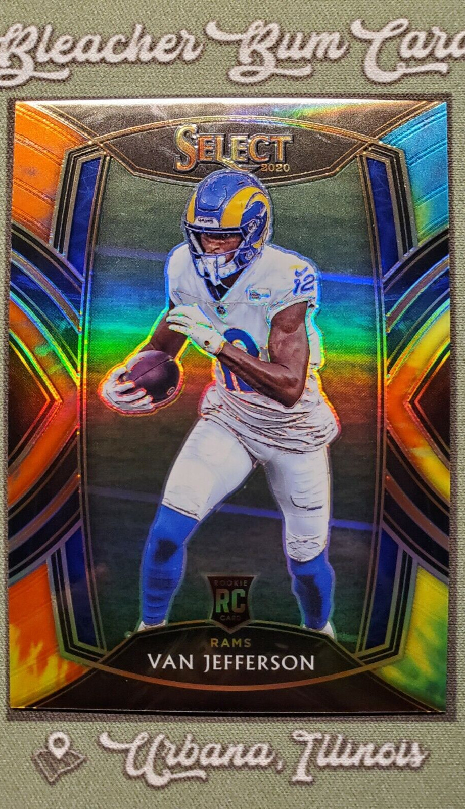 VAN JEFFERSON 2020 PANINI SELECT 271 TIE DYE PRIZM CLUB LEVEL RC #D /25