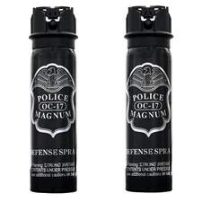2 pack Police Magnum 4oz Flip Top pepper spray Self Defense Personal Protection