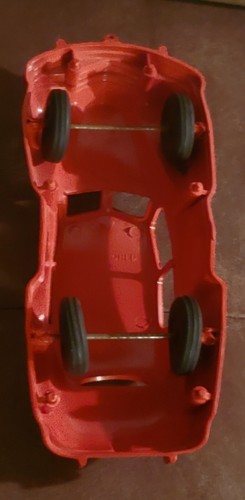 RARE 1940s Baby World RED Plastic Toy Car 9" Long Made in the USA Hard To FIND - Picture 10 of 11