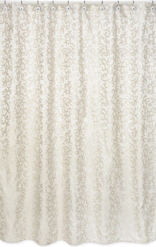 VICTORIA CHAMPAGNE IVORY BATH SPA SHOWER CURTAIN SWEET JOJO DESIGNS