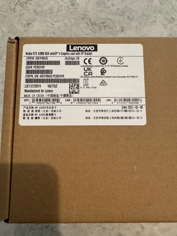 LENOVO NVIDIA RTX A2000 6GB GDDR6 Graphics Card - Brand New Sealed - Image 3 of 4