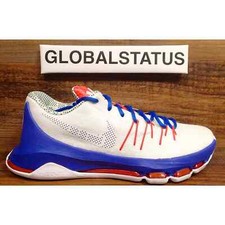 WOMENS NIKE KD 8 ID "MATTHEW 19:26 / 4:13" RED WHITE BLUE SZ 9.5 828368-901 