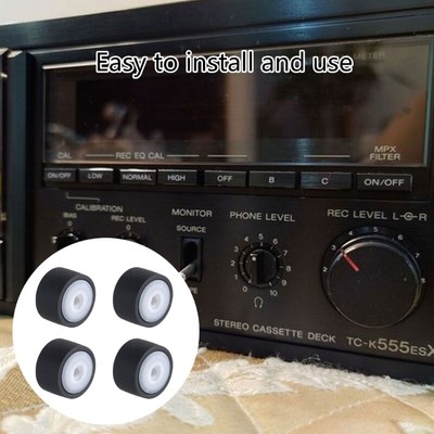 4PCS Rubber Pinch Roller Set For Tape Decks Tape Recorder Belt Pulley