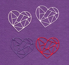 HEART  36 Valentine love die cuts scrapbook cards