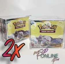 2 Pack - Pokemon Magnetic Booster Box Acrylic Case Pok mon Card Protective
