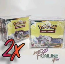 2 Pack - Pokemon Magnetic Booster Box Acrylic Case Pokémon Card Protective