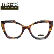 MIASTO "BOLD STATEMENT" LARGE SQUARISH BIG CAT EYE READING GLASSES 1.25 TORTOISE