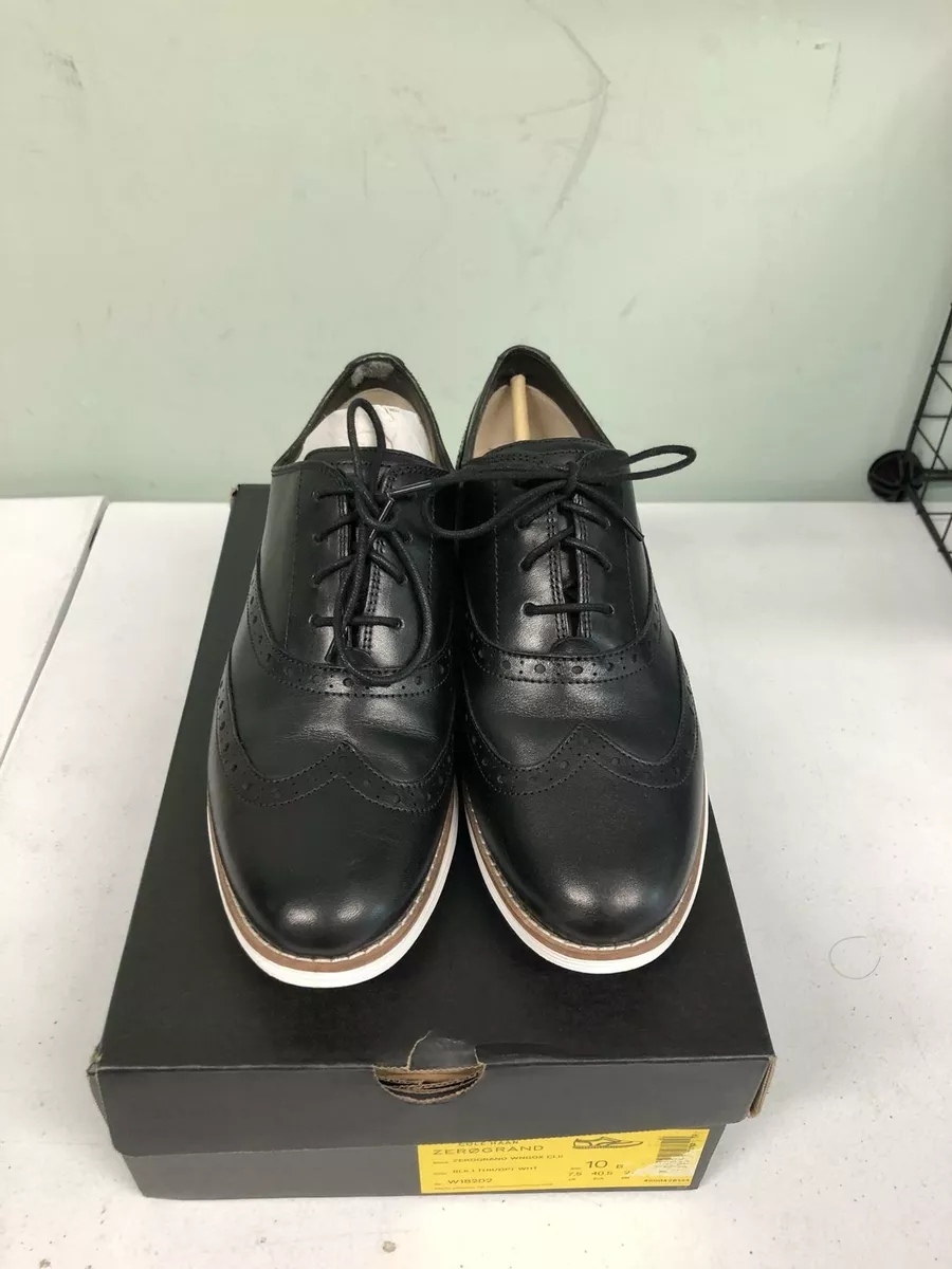 Cole Haan Women s Zerogrand Wing Oxford Shoe Size 10M W02618 Black White