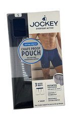 Jockey Mens Everyday Active Cotton Stretch 6" Boxer Briefs Chafe Proof -Small