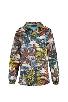 Twenty Six Peers Bluse mit Allover-Print in stone/sky/lemon
