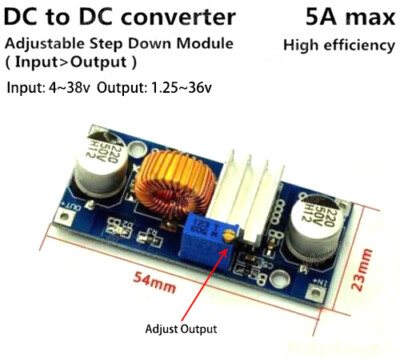 Step-down Voltage Regulator Buck Module  DC-DC 5V~36V to 3.3V 6V 9V 12V 24V 5A