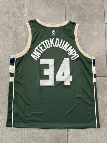 Nike Giannis Antetokounmpo Milwaukee Bucks Icon Swingman Jersey CW3672-329 SZ 56 - Picture 2 of 8