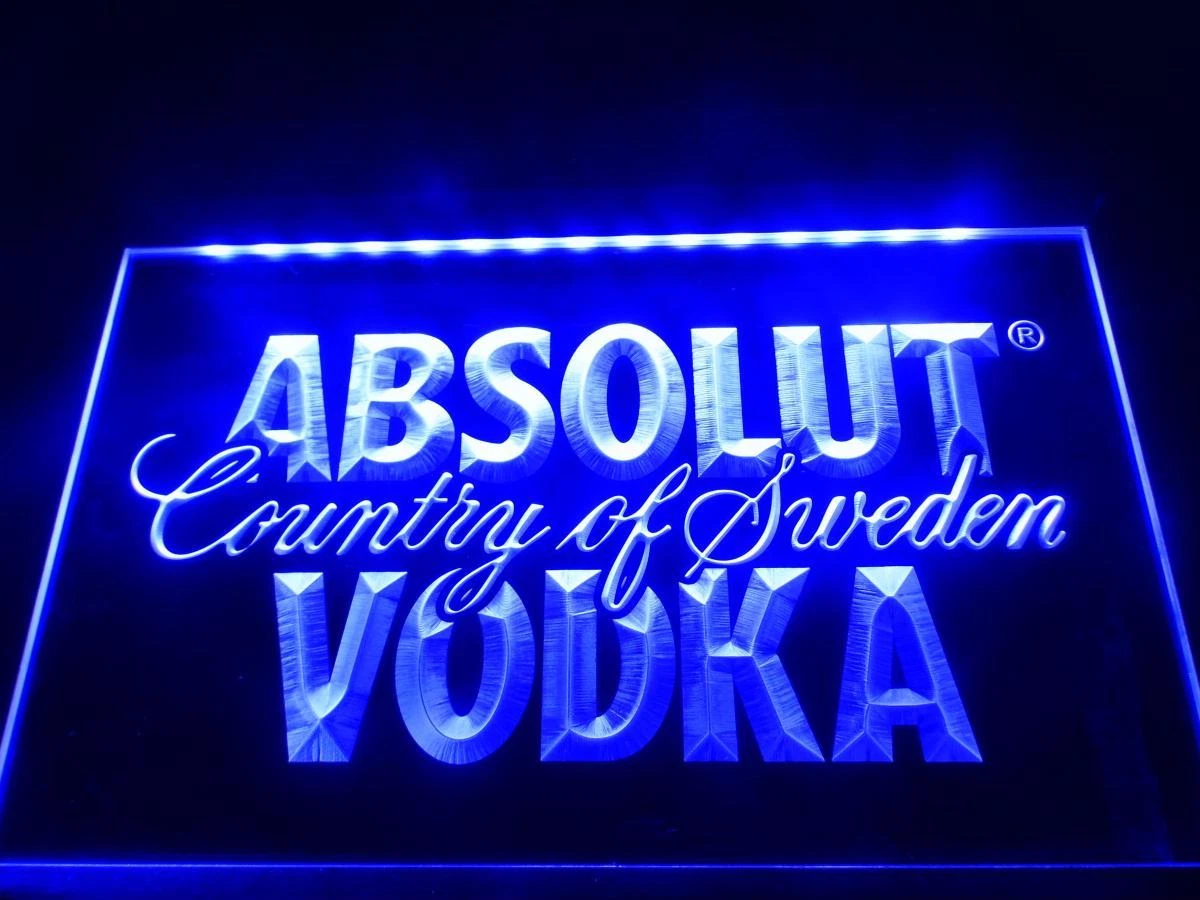 Absolut vodka neon sign deals