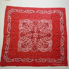 Fast Color Bandana Hanky Red Paisley RN 13962