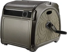 Giraffe Tools Metal Garden Hose Reel Box Hideaway Capacity 5/8"x150ft