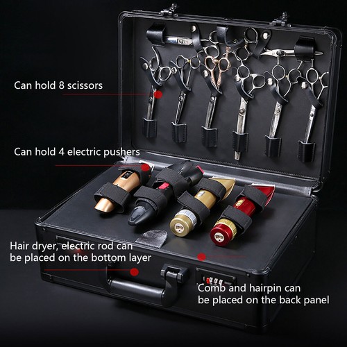 Large Barber Tool Storage Portable Travel Carry Case/Hairdresser's Bag Box USA - Picture 8 of 14
