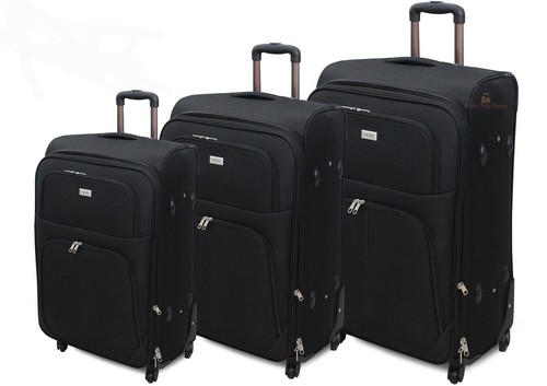 Tris Set 3 Valigie Trolley Espandibile In Poliestere con 2 o 4 Ruote ORMI |  eBay