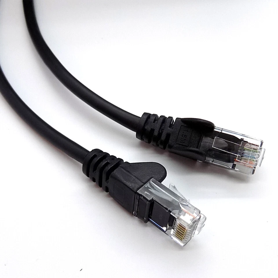 RJ45 Ethernet Patch Lead Cat5e Network LAN Cable Fast Internet 0.25m- 50m Lot - Image 2 of 4