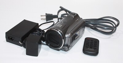 Canon VIXIA HF M400 HD Camcorder Grey w/Battery, Remote & Charger ONLY! Tested!