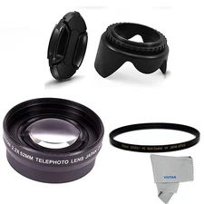 2.2x  Telephoto LENS + UV FILTER +HOOD + CAP FOR D7100 D3200 D3300 D5100 D5300
