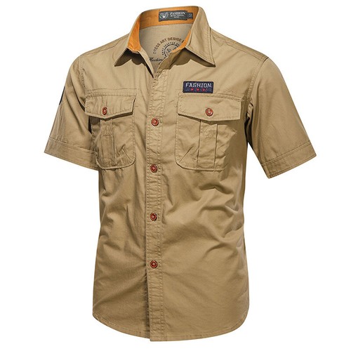 Camisa informal táctica militar manga corta/manga larga informal para hombre camisas de trabajo - Imagen 12 de 18