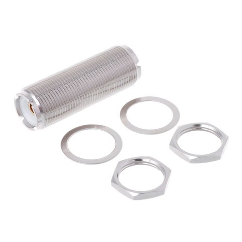 UHF SO239 Female To Female Jack Nut Bulkhead Panel Mount Adapter Connector Strai - Zdjęcie 6 z 8