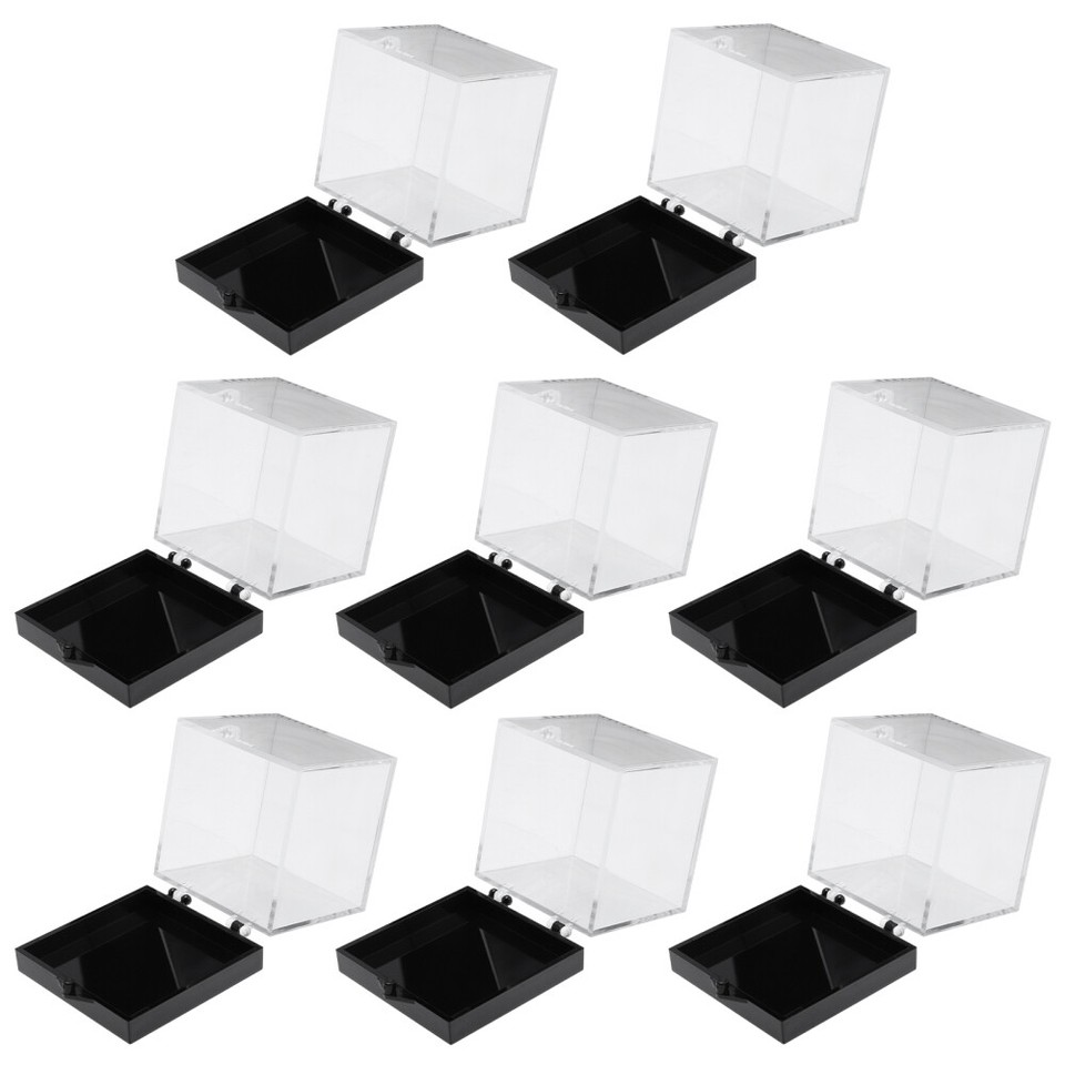 8 Pcs Figures Acrylic Case Clear Dolls Showcase Clear Action Figure