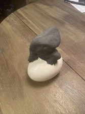Baby Dinosaur In Egg Hatching, Ceramic