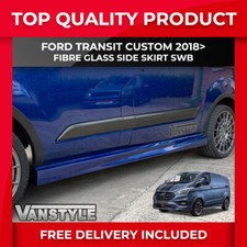 FITS FORD TRANSIT CUSTOM 18> SIDE SILL SKIRT SWB SPORT NOT BARS RUNNING BOARDS