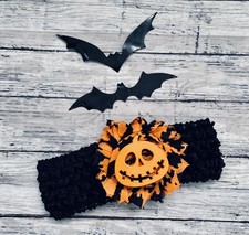 Gothic Pumpkin Ghoul Baby Toddler Headband